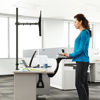 Picture of Extra Tall Monitor Mount, Tall Monitor Mount, Tall Monitor Arm, Adjustable Monitor Arm, VESA Stand for 1 Screen, up to 47 inch Pole, Single Monitor Mount, Extra Long Single Monitor Stand