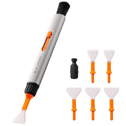 Picture of K&F Concept Lens Cleaning Pen System, Double-Ended Lens Pen with Soft Brush, Full-Frame Sensor Cleaning Rods x 4 & APS-C Sensor Cleaning Rods x 2