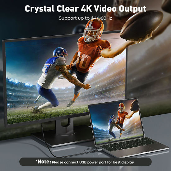 GetUSCart- UANTIN HDMI to DisplayPort Adapter (4K 60Hz,1080p 120Hz) Uni ...