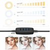 Picture of Ring Light OEBLD Dimmable with 3 Light Modes & 10 Brightness Level LED Ring Fill Lights for Phone Live Stream Makeup YouTube Shooting(B(only 10'' Ring Light))