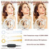 Picture of Ring Light OEBLD Dimmable with 3 Light Modes & 10 Brightness Level LED Ring Fill Lights for Phone Live Stream Makeup YouTube Shooting (C(10''Ring Light with Clip))