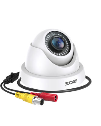 Picture of ZOSI 1080p Dome Security Cameras (Hybrid 4-in-1 HD-CVI/TVI/AHD/960H Analog CVBS),2MP Day Night Weatherproof Surveillance CCTV Camera Dome Outdoor/Indoor,Night Vision Up to 80FT