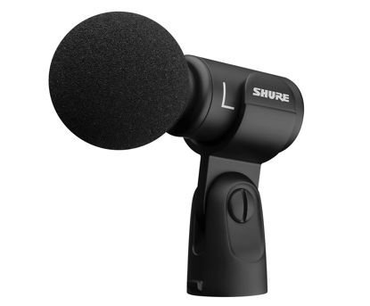 Picture of Shure MV88+ Stereo USB Microphone - Condenser Microphone for Streaming and Recording Vocals & Instruments, Mac & Windows Compatible, Real-Time Headphone Monitoring Output, Travel Friendly - Black