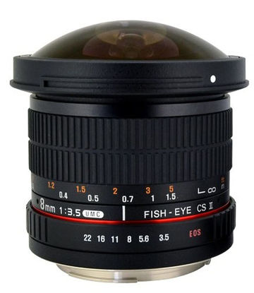 Picture of Rokinon HD8M-N 8mm f/3.5 HD Fisheye Lens with Auto Aperture Chip and Removable Hood for Nikon DSLR 8-8mm, Fixed-Non-Zoom Lens