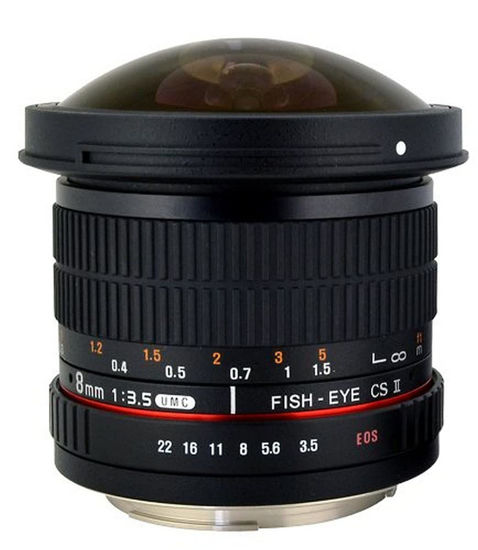 Picture of Rokinon HD8M-N 8mm f/3.5 HD Fisheye Lens with Auto Aperture Chip and Removable Hood for Nikon DSLR 8-8mm, Fixed-Non-Zoom Lens