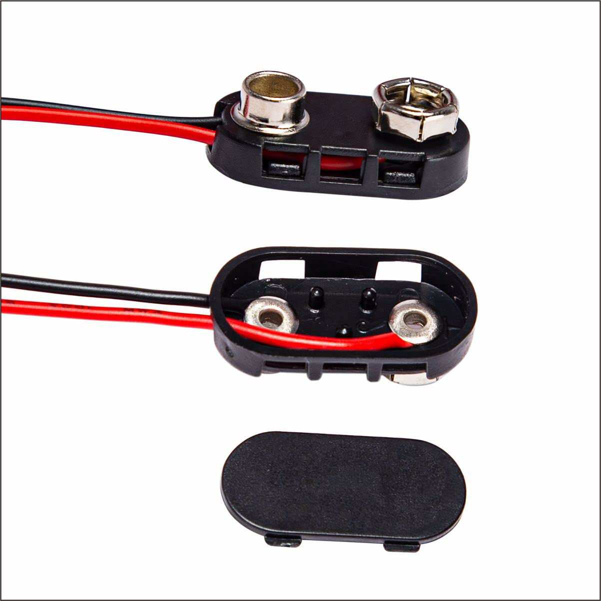 GetUSCart Mariyandh 9 Volt Battery Connectors,12 Pcs IType 9v Battery Connector Buckle