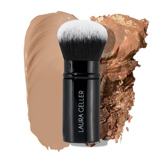 Picture of LAURA GELLER NEW YORK Retractable Airbrush Kabuki Brush for All Face Makeup & Foundation for Liquid, Cream and Powder Face Makeup With Aluminum Handle