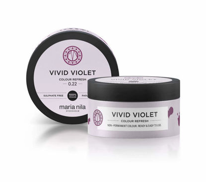 Picture of Maria Nila Color Refresh Vivid Violet, 3.4 Fl Oz / 100 ml, Purple Color Bomb, Semi-Permanent Pigments, 100% Vegan & Sulfate/Paraben free