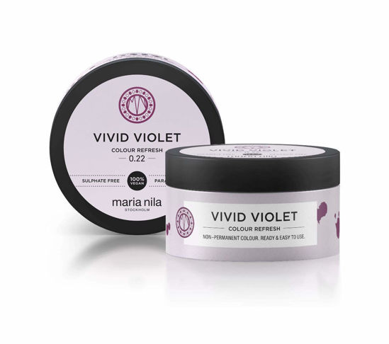 Picture of Maria Nila Color Refresh Vivid Violet, 3.4 Fl Oz / 100 ml, Purple Color Bomb, Semi-Permanent Pigments, 100% Vegan & Sulfate/Paraben free