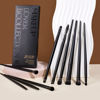 Picture of Eyeshadow Brush Set Jessup Eye Makeup Brushes Professional 10Pcs Blending Brush Eye Shadow Liner Brush Crease Brush Duo-end Brow Brush, Elegant Black T337
