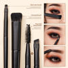 Picture of Eyeshadow Brush Set Jessup Eye Makeup Brushes Professional 10Pcs Blending Brush Eye Shadow Liner Brush Crease Brush Duo-end Brow Brush, Elegant Black T337