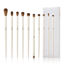 Picture of Jessup Precision Makeup Brushes 10Pcs Eye Makeup Brush Set Premium Synthetic Eyeshadow Concealer Eyeliner Eyebrow Blending Highlight Brush, Light Grey T330
