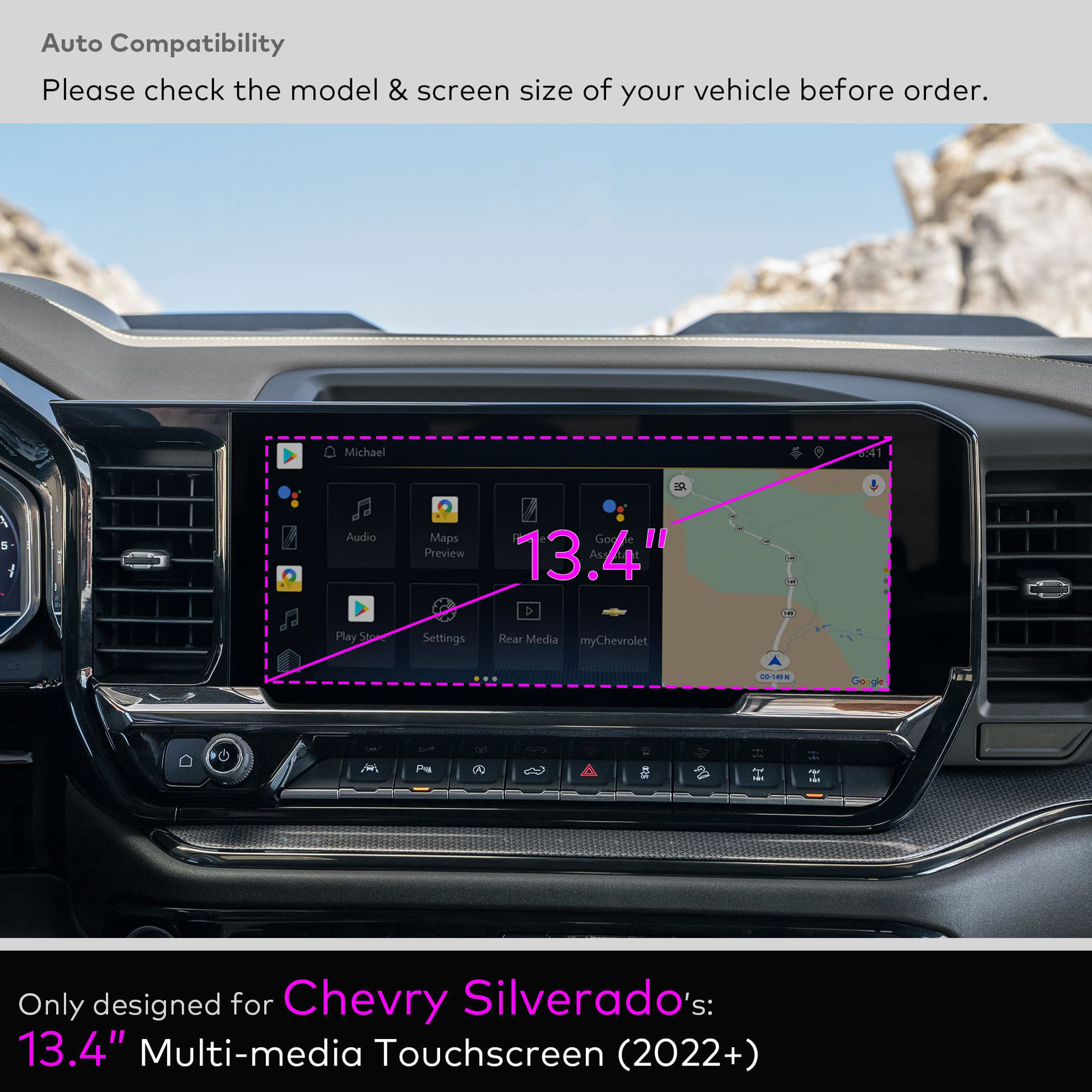 GetUSCart- INNOSURE Glass Screen Protector for Chevrolet Chevy (2022 ...