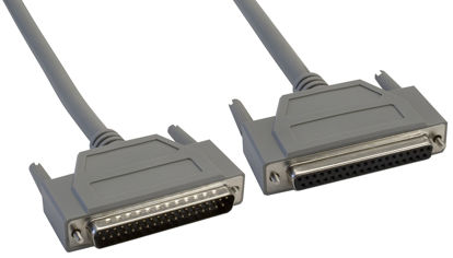 Picture of Amphenol CS-DSSMDB37MF-005 37-Pin DB37 D-Sub Cable, Shielded, Male/Female, 5', Gray