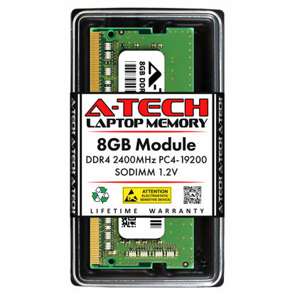 Picture of A-Tech 8GB DDR4 2400 MHz SODIMM PC4-19200 (PC4-2400T) CL17 Non-ECC Laptop RAM Memory Module