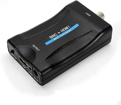 Picture of E-SDS BNC to HDMI Video Converter Box for Security Cameras DVRs, Female BNC Analog CVBS Input to HDMI Output, BNC Adapter with Audio Supports 720P/1080P Output