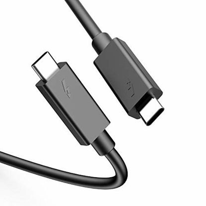 Picture of Thunderbolt 3 Cable 6.6Feet UNAMAK USB C to USB C 5K 60Hz 40G Compatible with USB 3.1 Gen 1 and Gen 2, Dell, MacBook, Alienware 17, HP,Chromebook,Hub More -Black