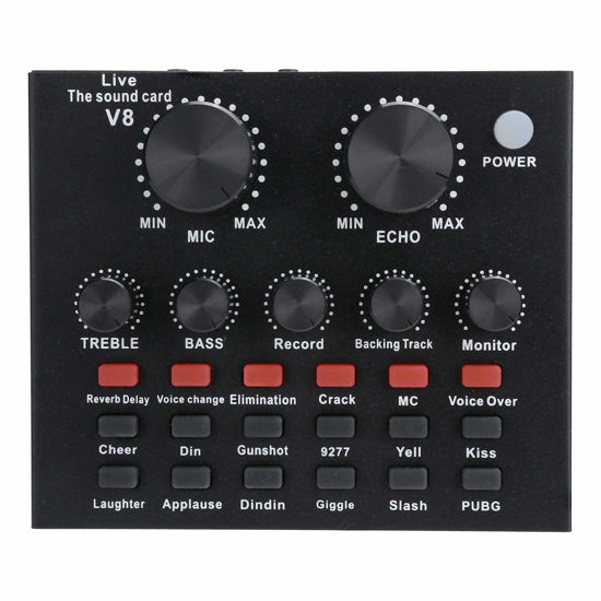 Picture of V8 Live Sound Card, Bluetooth Voice Changer Karaoke Sound Card for Mobile Phone/Computer/Headset