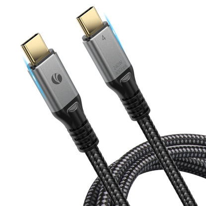 Picture of USB 4 Cable 240W for Thunderbolt 4 Cable 4ft,VCOM 40Gbps Cable with 8K@60Hz 5K@60Hz or Dual 4K Video USB-C for Thunderbolt 3/4, Dell, iPad Air 4, iPad Pro 2020, Pixel, Hub, Docking, and More