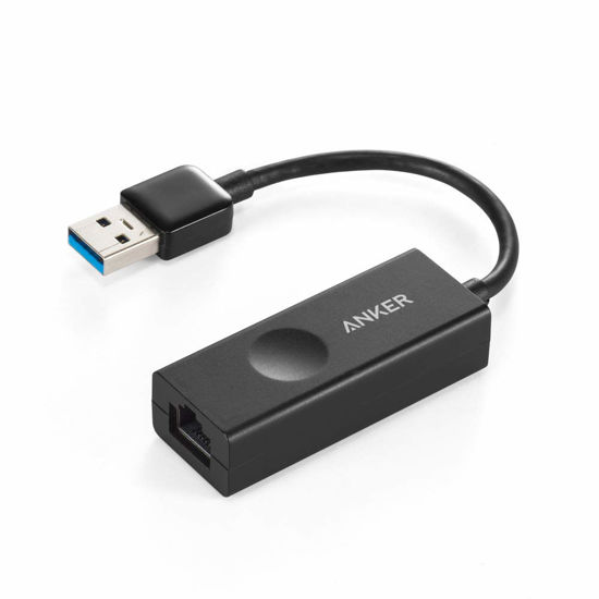 Picture of Anker USB 3.0 to RJ45 Gigabit Ethernet Adapter Supporting 10/100/1000 bit Ethernet, Compatible with MacBook Pro 2015, MacBook Air 2017, and More