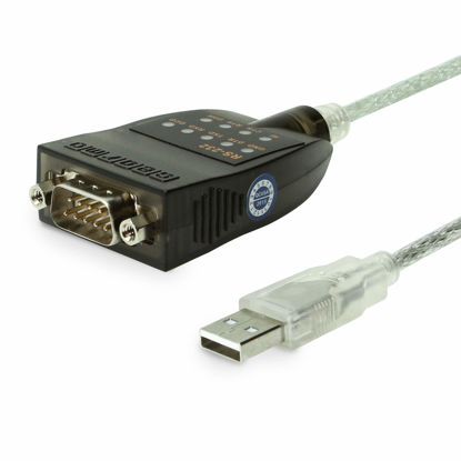 Picture of Gearmo USB to RS-232 Serial Adapter w/LED Indicators Windows 11 Support