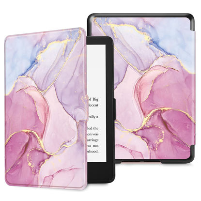 Picture of Fintie Slimshell Case for 6.8" Kindle Paperwhite (11th Generation-2021) and Kindle Paperwhite Signature Edition - Premium Lightweight PU Leather Cover with Auto Sleep/Wake, Glittering Marble