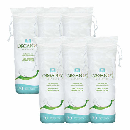 Picture of Organyc - 100% Certified Organic Cotton Rounds - Biodegradable Cotton, Chemical Free, for Sensitive Skin (420 Count) - Daily Cosmetics. Beauty and Personal Care