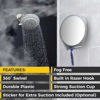Picture of HoneyBull Shower Mirror Fogless for Shaving - with Suction, Razor Holder for Shower & Swivel, Small Mirror, Shower Accessories, Bathroom Mirror, Bathroom Accessories, Holds Razors (Chrome)