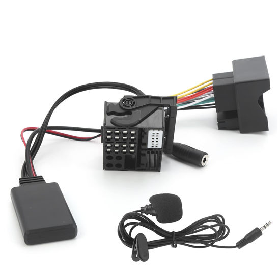 Auto Audio Connector 59.1in Bluetooth 5.0 AUX Cable Audio Adapter with  Microphone Fit for E60 E63 E64 E65 E66 E87 for E60 Car Audio Adapter