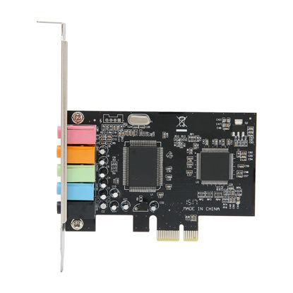 Picture of Zyyini PCI-E 5.1 Stereo Audio Card, for CMI8738 5.1 Multi‑Channel Audio Chip Surround Sound Card, 6 Channels Desktop Stereo Sound Card, PCI-E to 3.5mm x 5, for Home Theater/3D Games