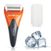 Picture of ESARORA Ice Roller for Face & Eye, Puffiness, Migraine, Pain Relief and Minor Injury, Skin Care Products - Black Orange (1 Plastic Roller & 1 Stainless Steel Roller)