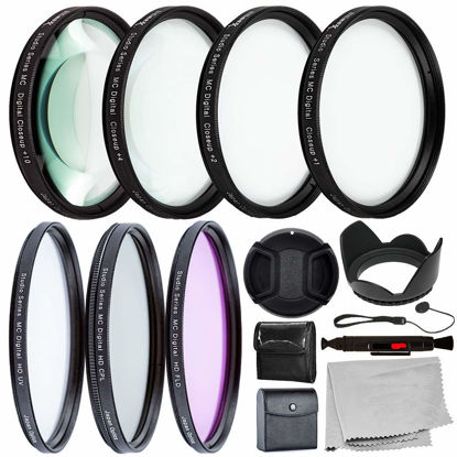 Picture of Ultimaxx 67MM Complete Lens Filter Accessory Kit for Lenses with 67MM Filter Size: UV CPL FLD Filter Set + Macro Close Up Set (+1 +2 +4 +10)