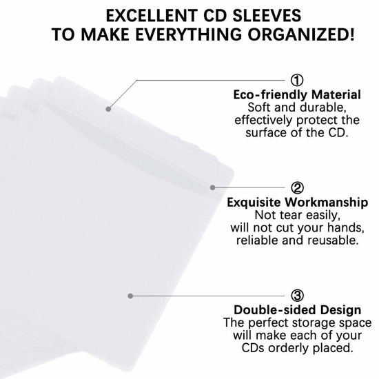 GetUSCart- 600PCS CD DVD Sleeves, FULANDL Premium CD Double-Sided ...