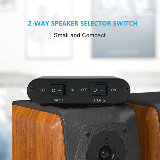 GetUSCart TENEALAY 2Way Audio Stereo Speaker selector Switcher Box