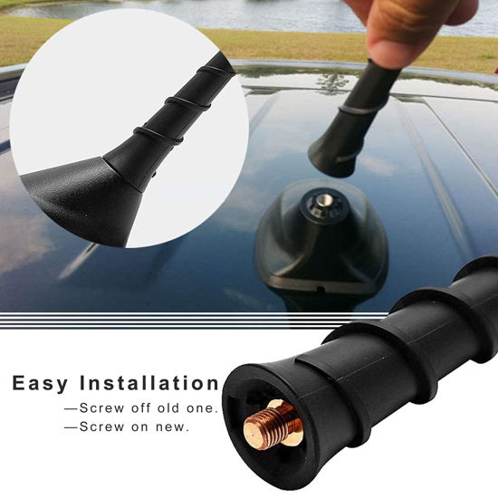 thumbnail image 2 of 7-Inch Rubber Antenna For Jeep Cherokee Grand Cherokee Dodge Durango | Flexible Car Wash Safe | AM/FM Radio Replacement 2 of 11