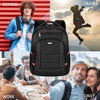Picture of Skaypibs Backpack for Men Women, School Backpack, Travel Work Business Backpacks with USB Charging Port, College Backpack Anti-Theft Water Resistant School Bookbag, Fits 15.6 Inch Computer, Black