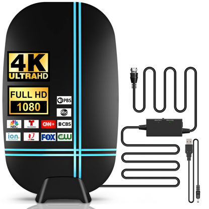 Picture of 𝟮𝟬𝟮𝟯 𝗡𝗲𝘄 Amplified HD Digital 'Matrix' TV Antenna Long 380 Miles Range for Smart Television, Support 4K 1080p VHF UHF Fire TV Stick and All Older TV's Indoor HDTV Local Channels
