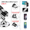 Picture of USB Microscope Camera 40X to 1000X, Cainda Digital Microscope with Metal Stand & Carrying Case, Compatible with Android Windows Linux Mac, Portable Microscope Camera for Kids Students Adults (Black)