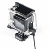 Picture of SOONSUN Skeleton Housing Protective Case with Quick Release Buckle + 6.5ft Lavalier Lapel Clip-on Microphone Mic for GoPro Hero4 Hero 4 3+ Hero3 Camera