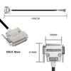 Picture of XMSJSIY DB25 Connector Adapter RS232 25 Pin Serial Extension Cable Solderless 25-Pin Port Breakout Replacement Cable with Bare Wire - 1M/3.2Ft (DB25 Male)