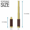 Picture of SSZS Pirate Monocular Telescope, 25x30 High Powered Zoomable Collapsible Monocular Brass Spyglass Handheld Waterproof Telescope Monocular for Bird Watching Hunting Hiking Travelling
