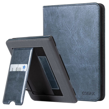 Picture of CoBak Case for Kindle Paperwhite with Stand - Durable PU Leather Cover with Auto Sleep Wake, Card Slot, Hand Strap Feature - Fits Kindle Paperwhite 11th Generation 6.8" and Signature Edition