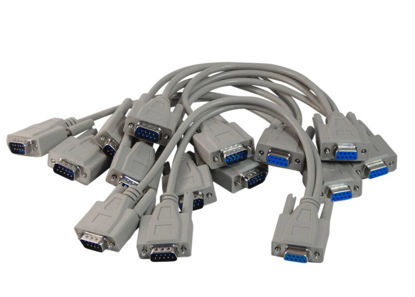 Picture of Your Cable Store 1 Foot 9 Pin Serial Splitter Cable DB9 2 Male / 1 Female RS232 5 Pack