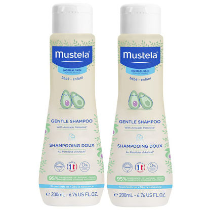 Picture of Mustela Baby Gentle Shampoo with Natural Avocado - Hair Care for Kids of all Ages & Hair Types - Tear-Free & Biodegradable Formula - 6.76 fl. oz. - 2-Pack
