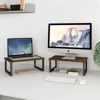 Picture of Simple Trending 2-Pack Wooded Monitor Stand Riser, Desk Organizer Stand with Anti-Slip Suction Cup for Laptop, Computer, iMac, Pc, Antique Brown