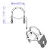 Picture of UngSung Antenna Crossbar Clamp Mount Bracket L Type with U Bolts Accepted SO-239, 3/8" x24 CB Stud, N Connector for Amateur Ham, CB, Mobile Antenna or Lights, Flag Mounting to Vehicle BullBar Bumper