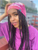 Picture of Fairy Black Mother Day & Night Adjustable Hair Cap Satin Bonnet Alternative for All Hair Styles Dreadlocks Locs & Braids(Pinkscope,Small)