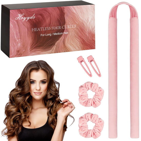 Picture of HRYYDS Upgraded Heatless Hair Curler, with Gift Box, Velvet Heatless Curls Headband - No Smell, Hair Curlers to Sleep in, Heatless Hair Curlers for Long Hair and Medium Hair