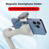 Picture of HAFOKO OM6 Metal Magnetic Phone Holder with Cold Shoe for Microphone Smartphone Tripod Mount Compatible for DJI OM 6 /OM 5/OM 4 Smartphone Handheld Gimbal Stabilizer Accessories