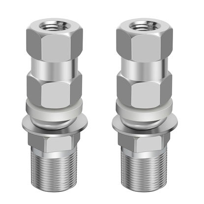 Picture of 2 Pack Universal Heavy Duty CB Antenna SO-239 Stud Mount, Standard 3/8 x 24 Threaded CB Antenna Stud Mount Adapter